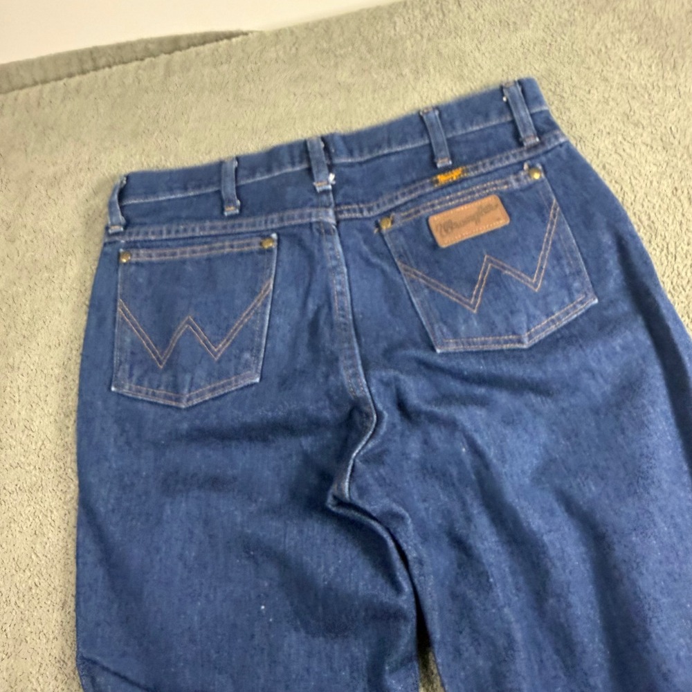Wrangler Mens 1036MWZPD Cowboy Cut Slim Fit Jeans Dark Indigo Blue 33x32